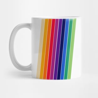 retro rainbow stripes Mug